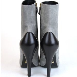 New Authentic GUCCI Suede/Leather Ankle Boot Grey